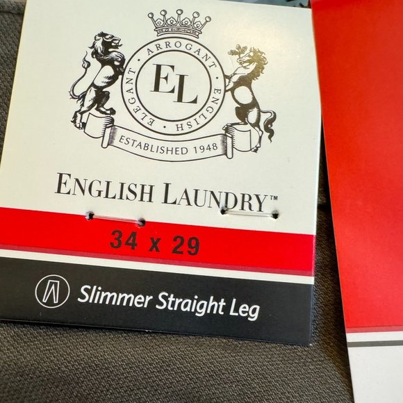 English Laundry NWT Sz 34X29 Olive Green The Oaklum 5 Pocket Slim Straight Pants - Picture 8 of 12